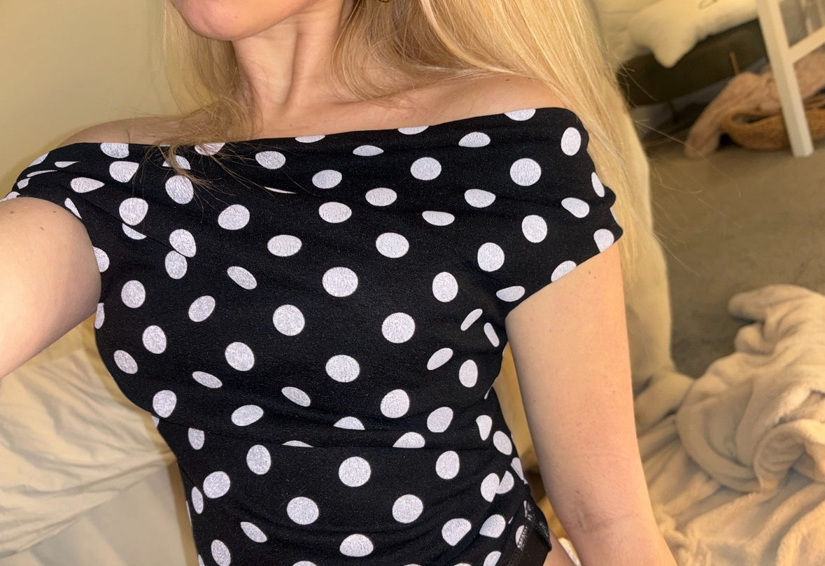 Polka Dot Off-Shoulder