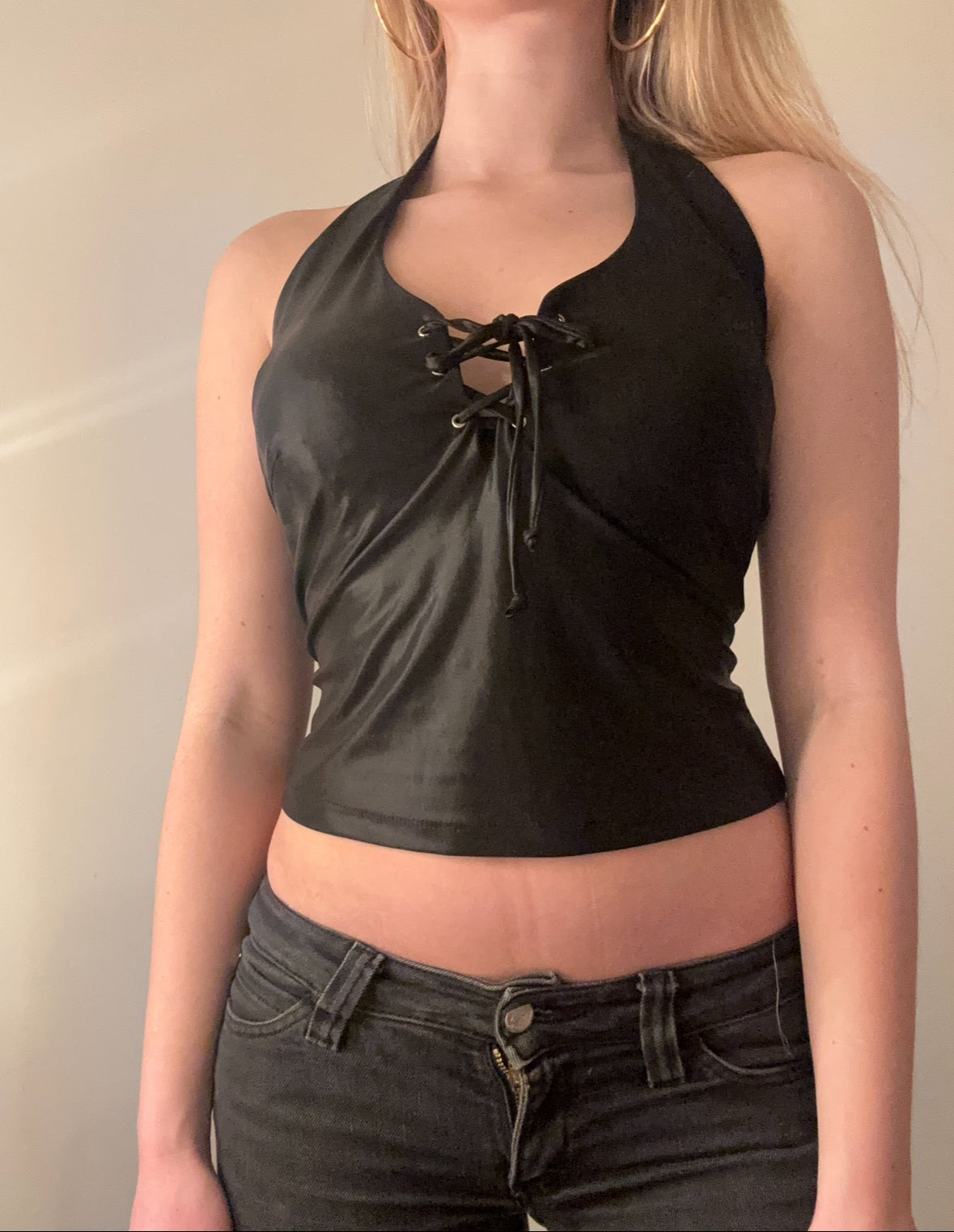 Lace-Up Halter Top