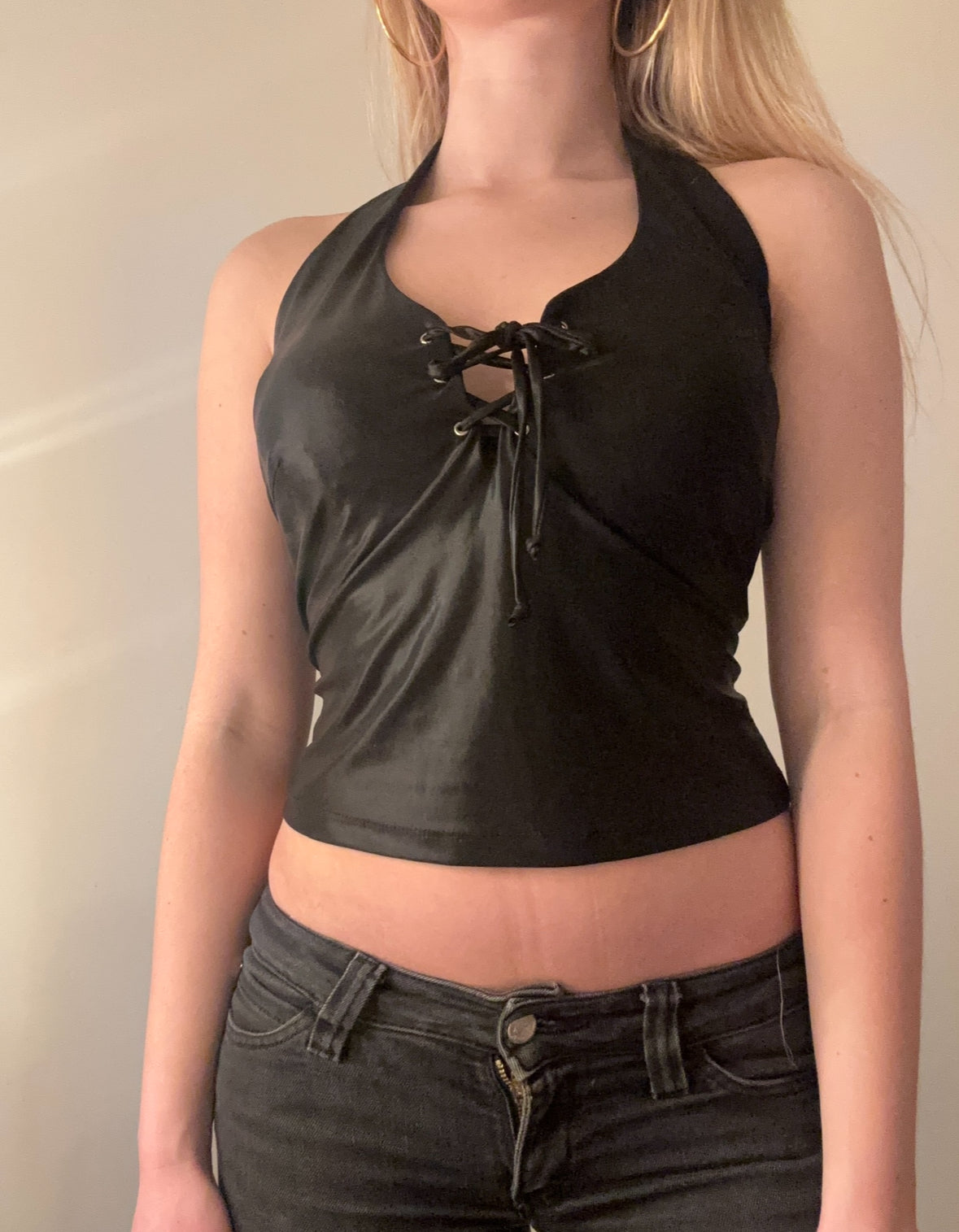 Lace-Up Halter Top