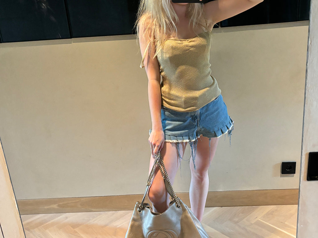 D&G Gold Ribbed Cami