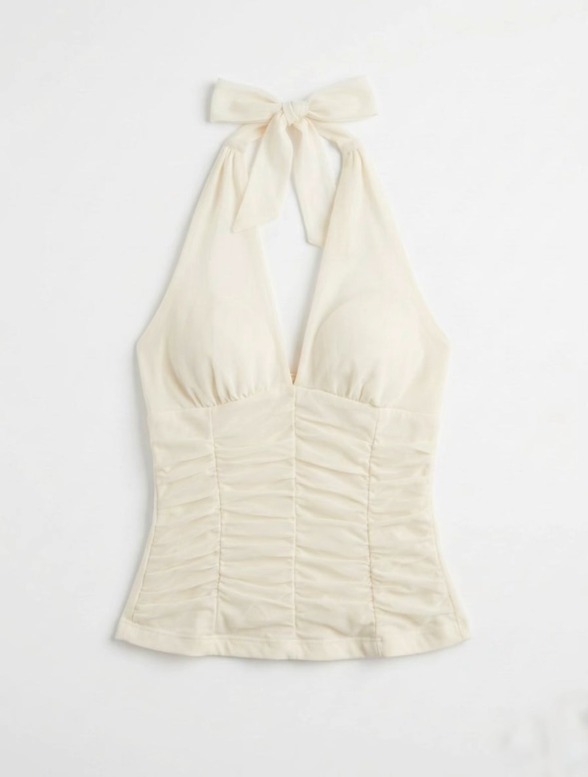 Ruched Halter Top front