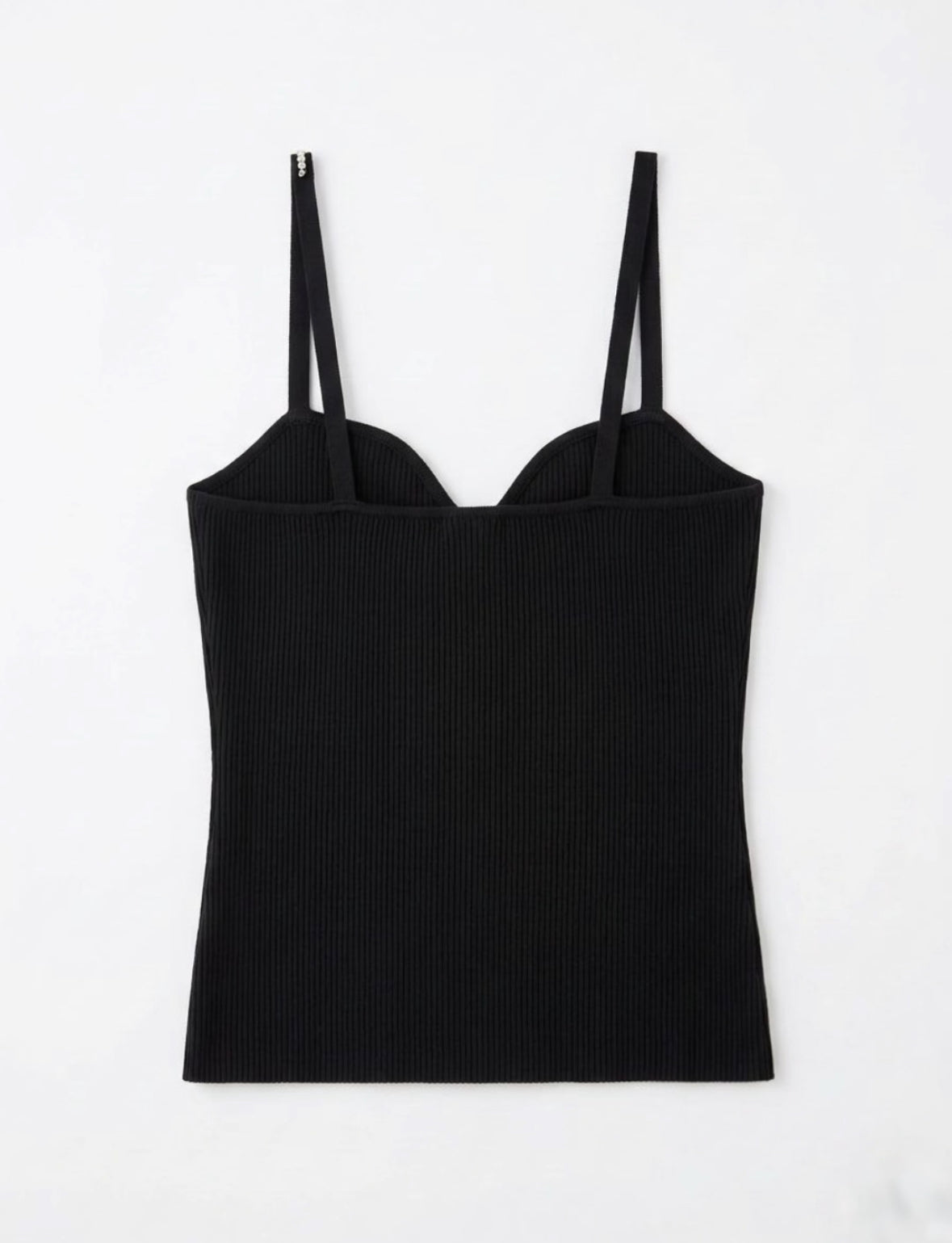Crystal Strap Ribbed Cami back