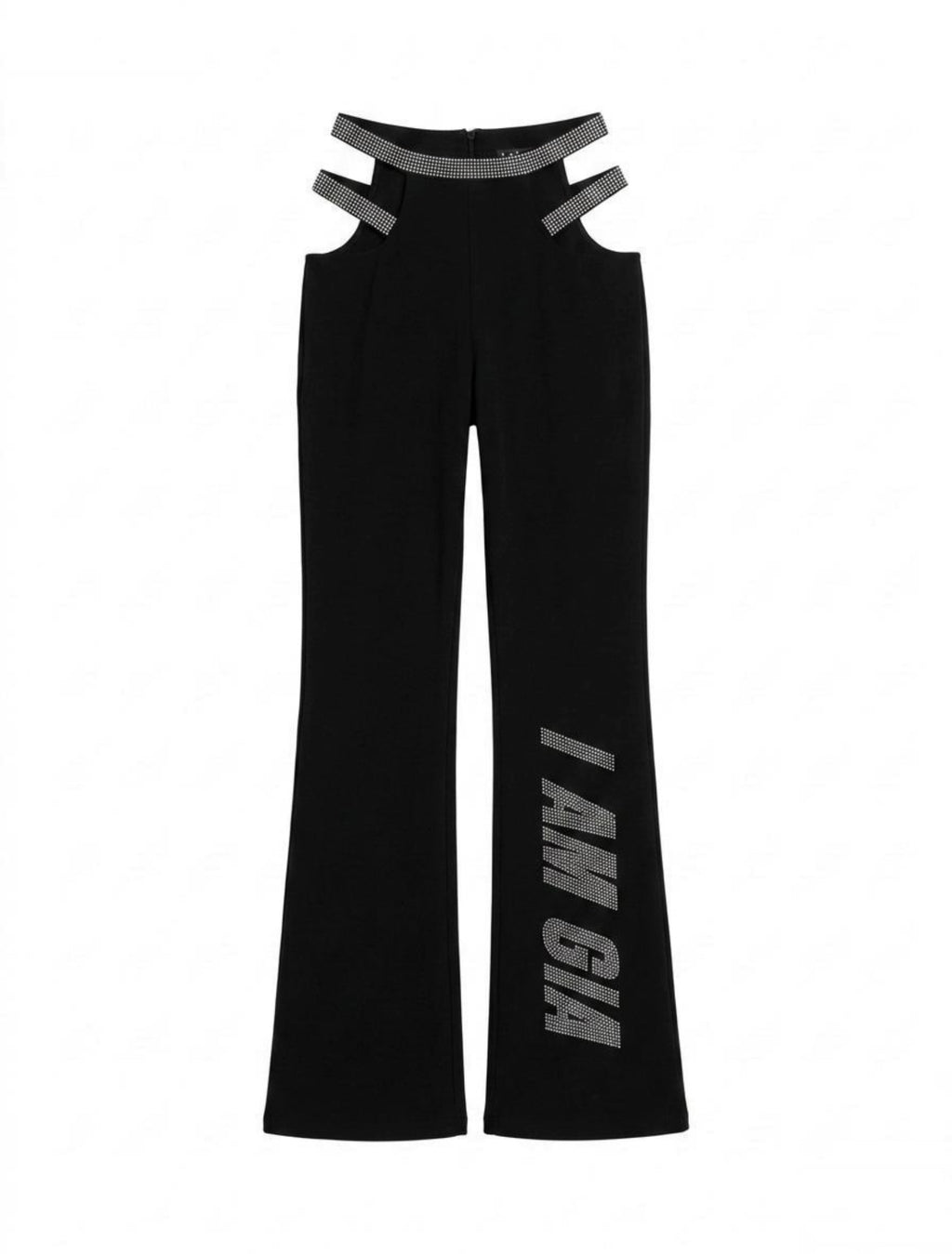 I Am Gia Crystal Cutout Flares front