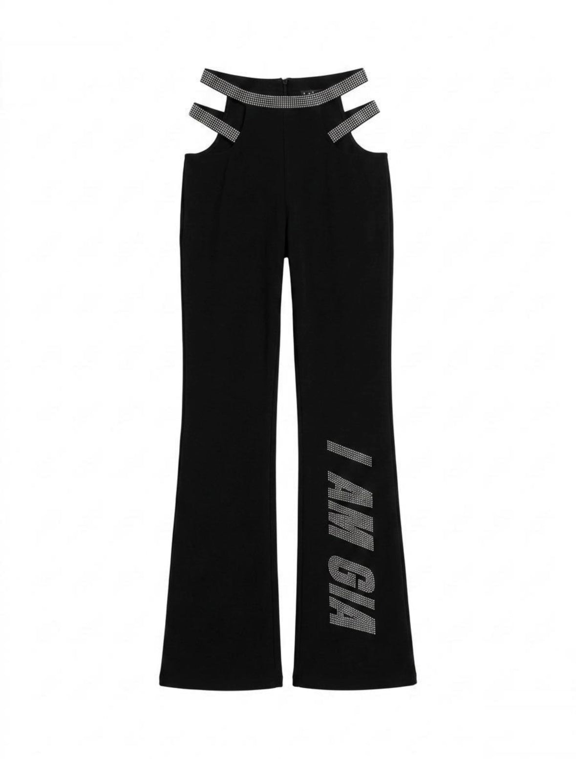I Am Gia Crystal Cutout Flares front