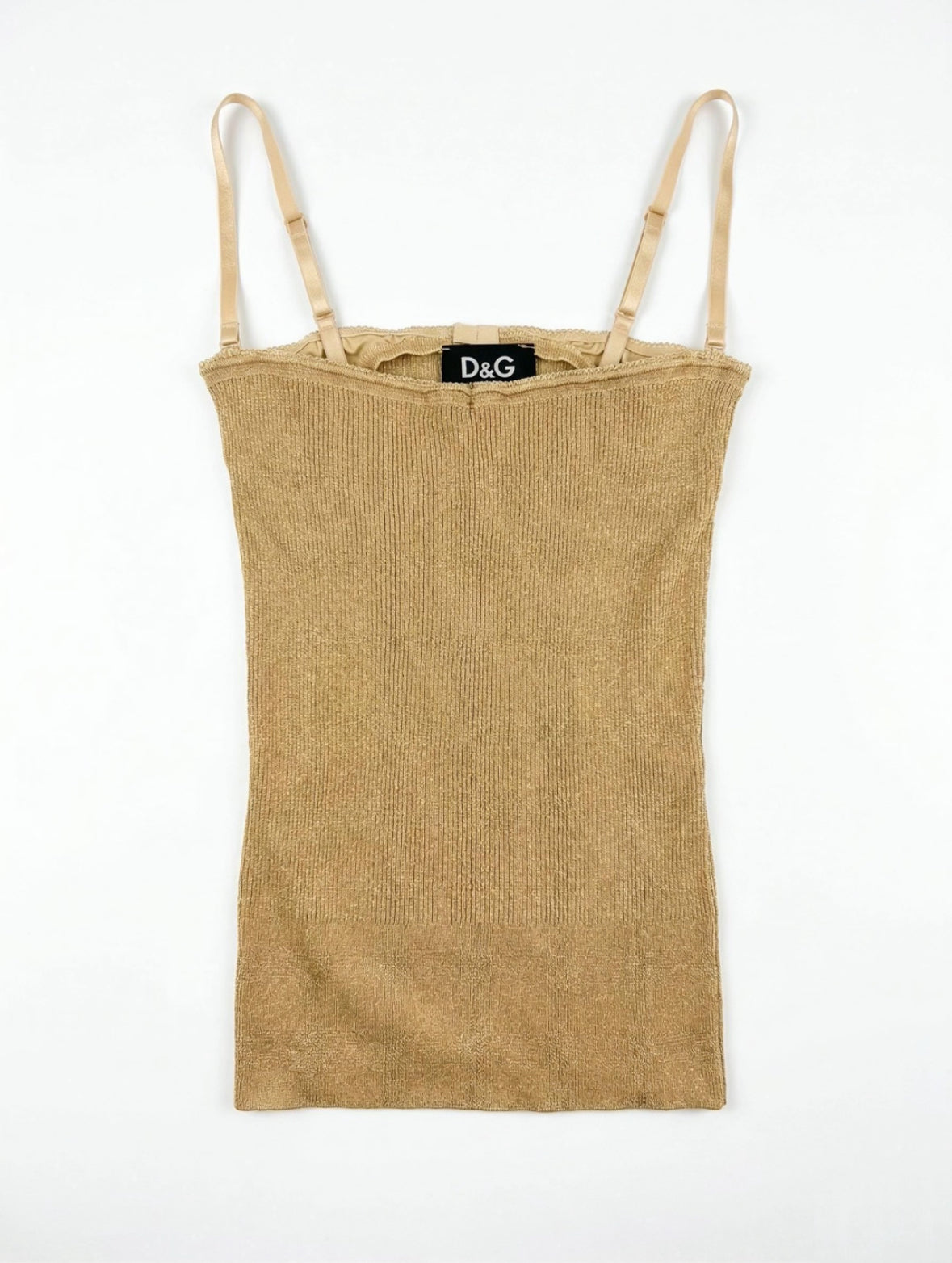D&G Gold Ribbed Cami back