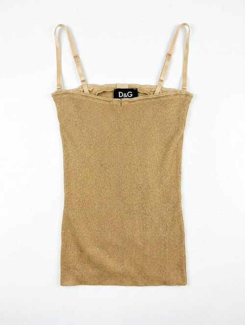 D&G Gold Ribbed Cami back