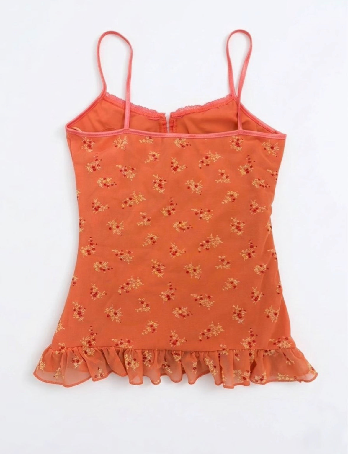 Floral Ruffle Cami back