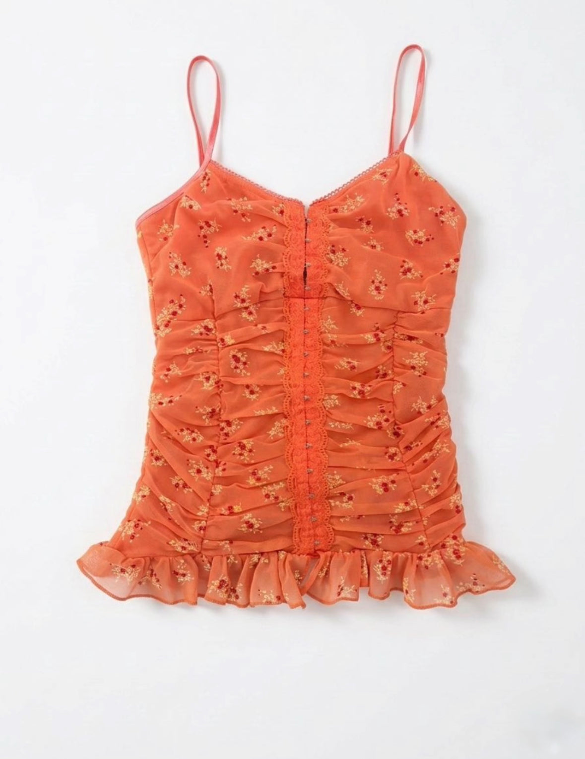 Floral Ruffle Cami front