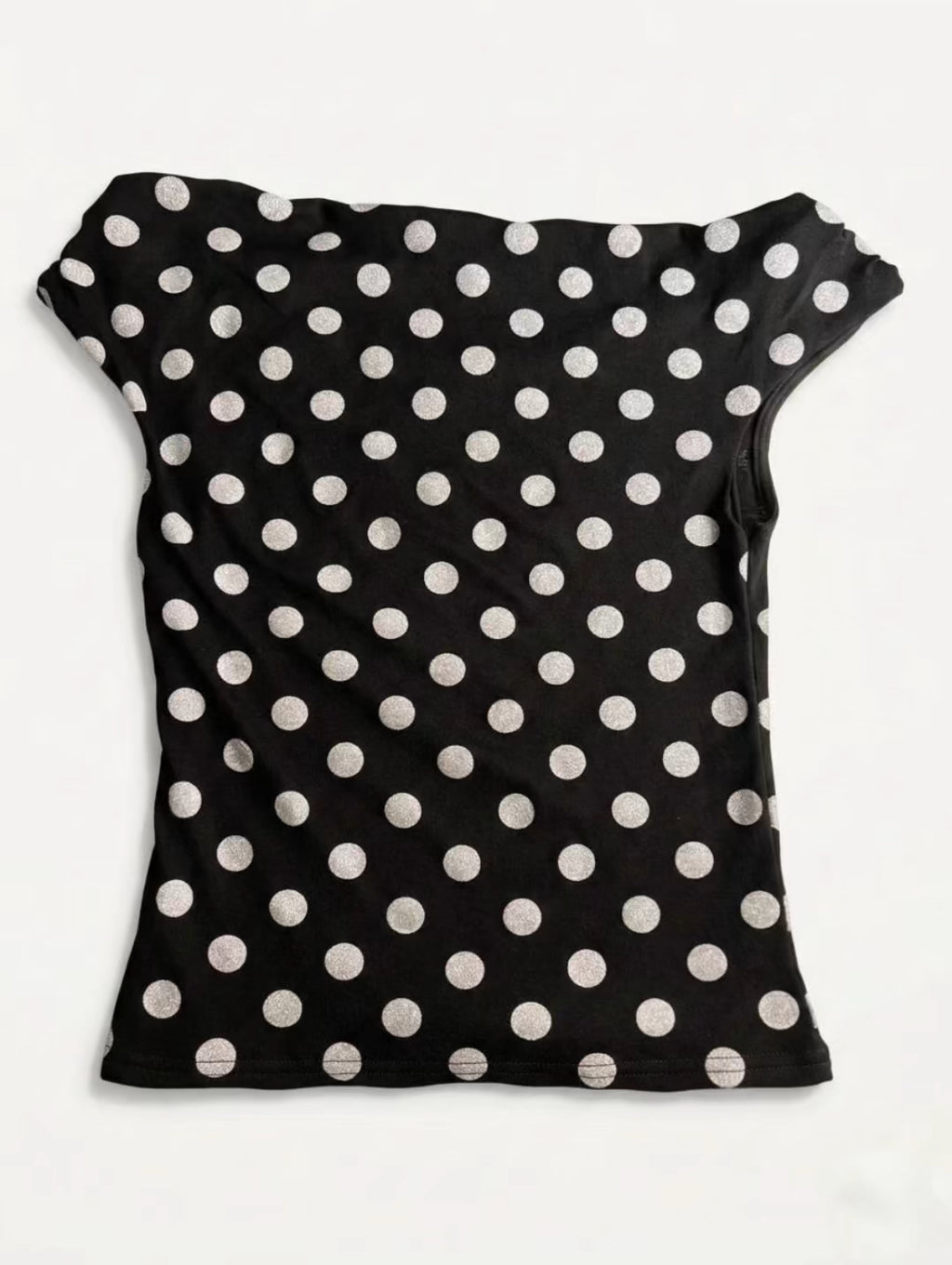 Polka Dot Off-Shoulder back