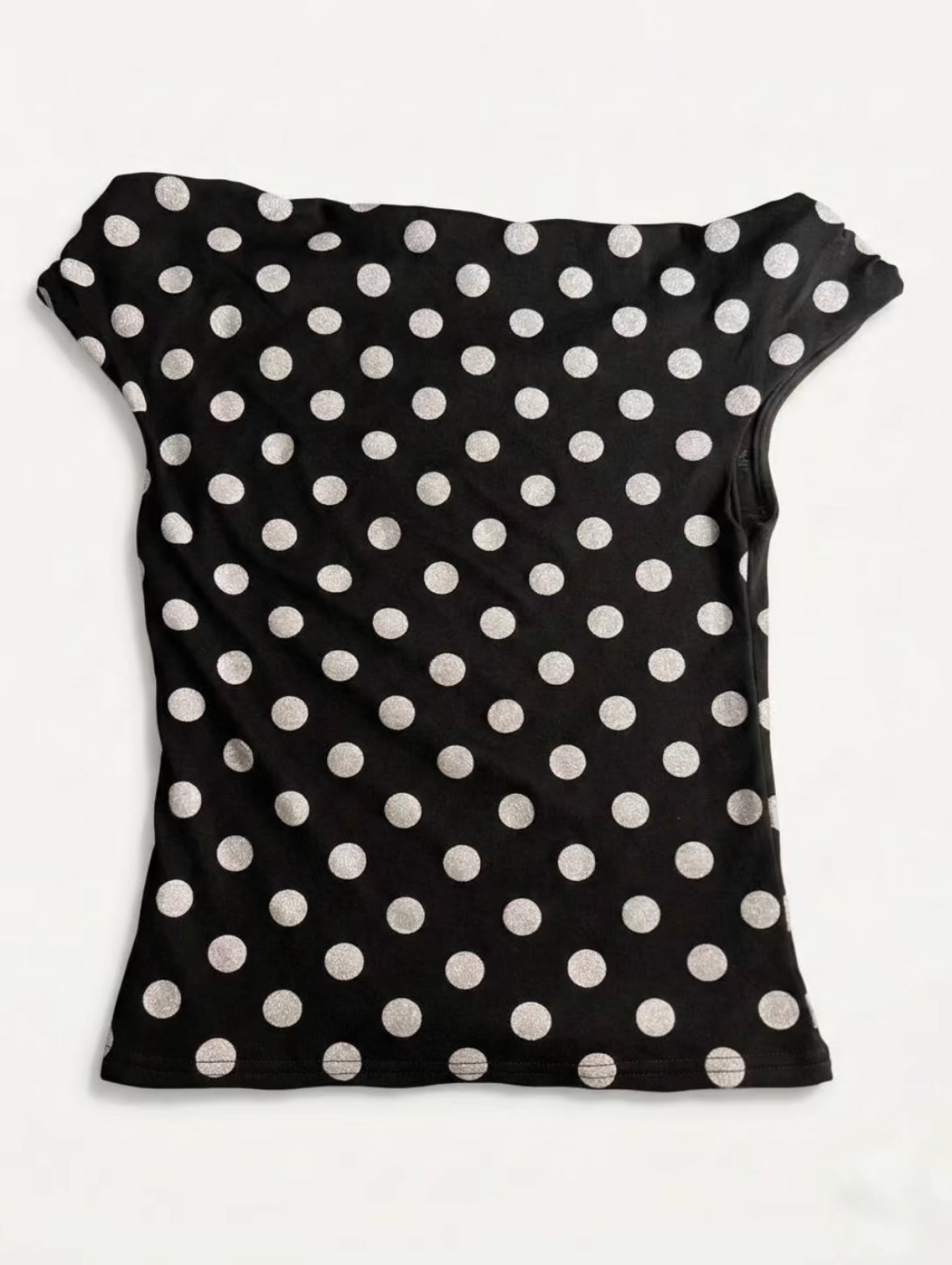 Polka Dot Off-Shoulder back