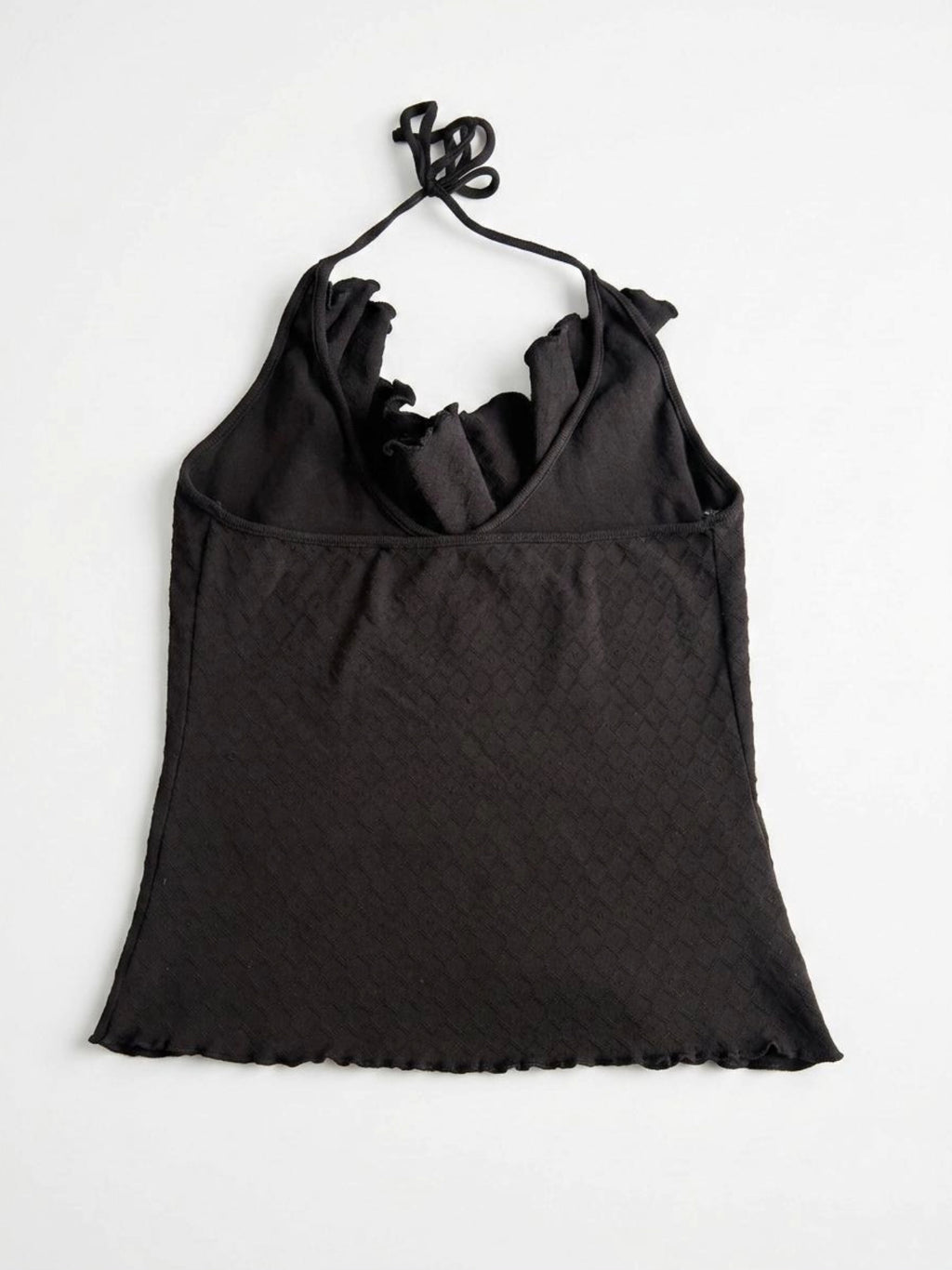 Ruffle Halter Top back