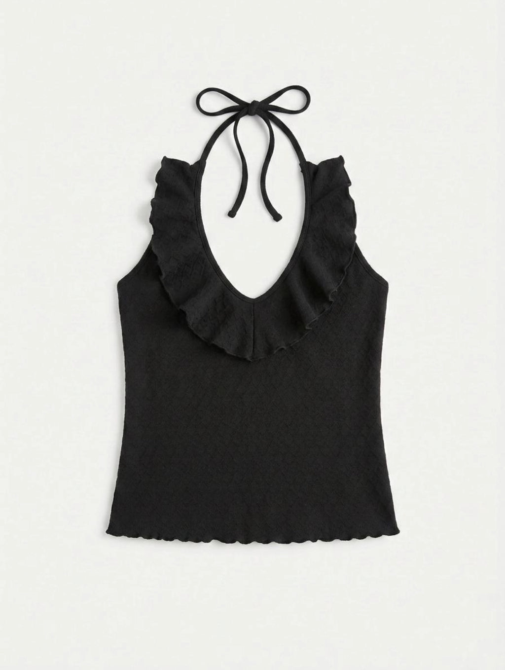 Ruffle Halter Top front