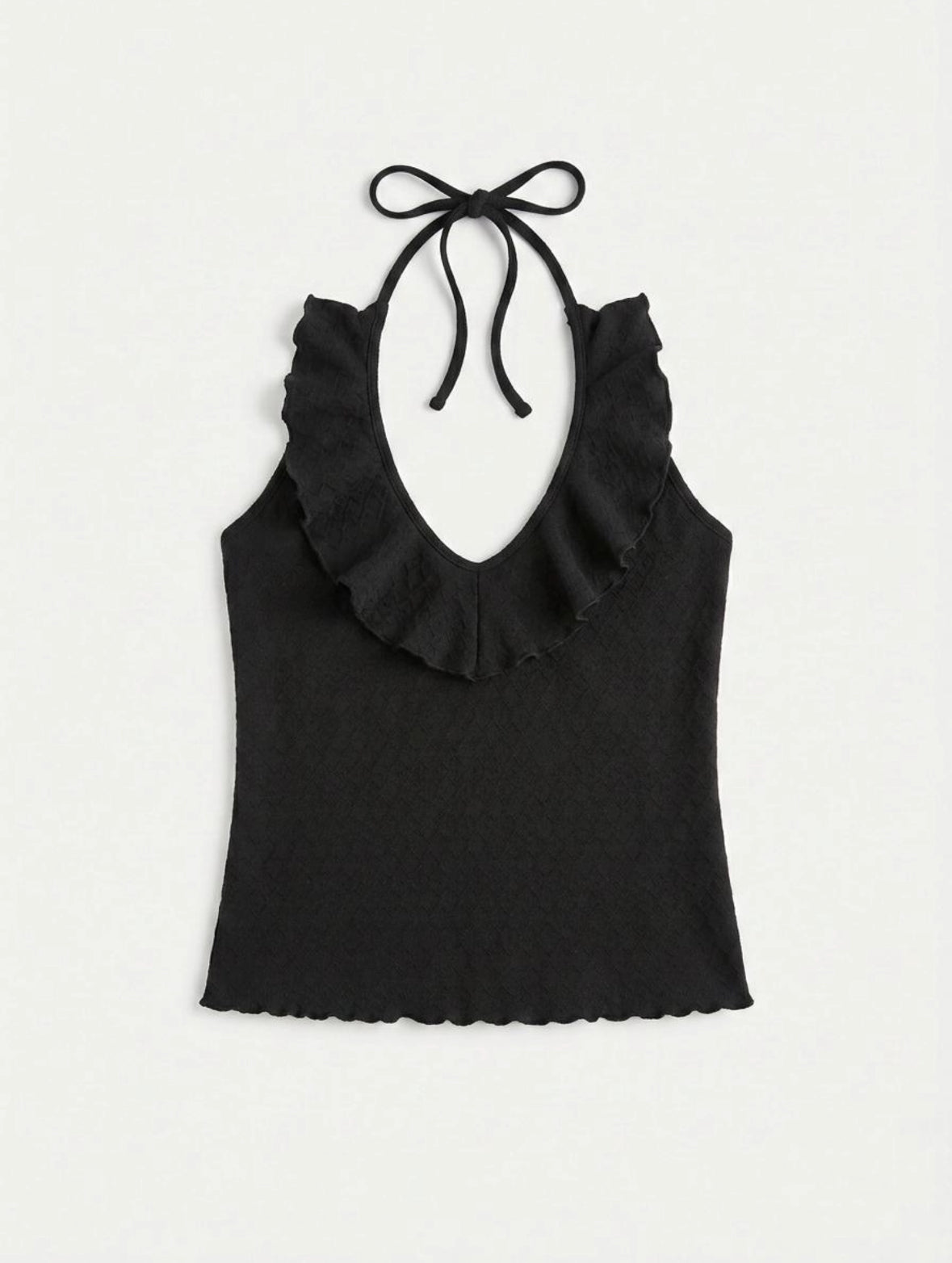 Ruffle Halter Top front